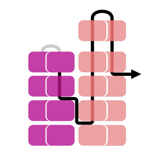 Illustration of beading stitch